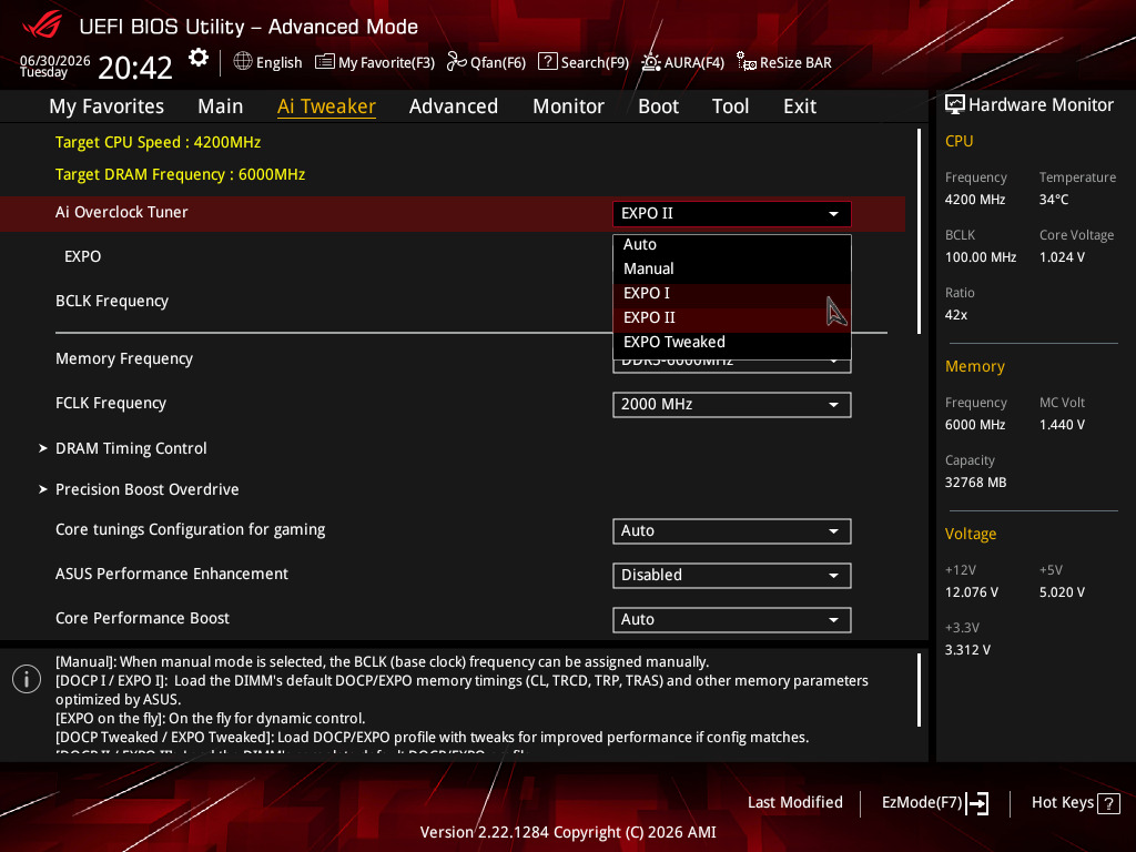 How to access EXPO profiles and choose a profile for your RAM.