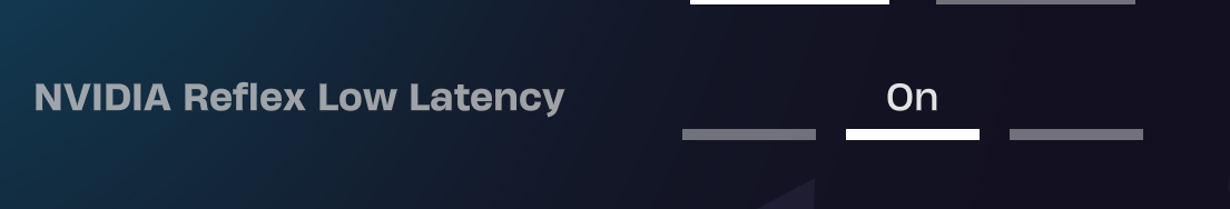 Fortnite settings, enabling Nvidia Reflex Low Latency to On.