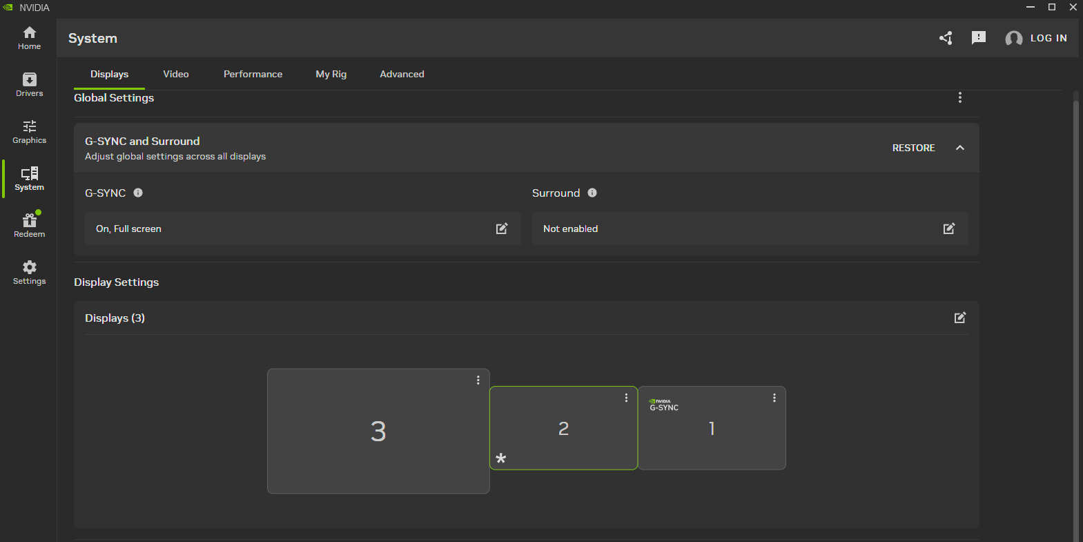Image of how to enable NVIDIA App G-SYNC Setting.
