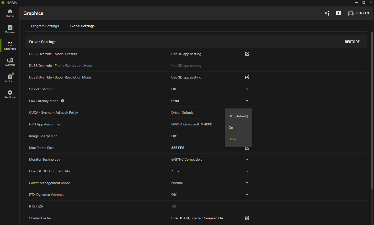 How to enable Ultra Low Latency Mode, in the Nvidia App.