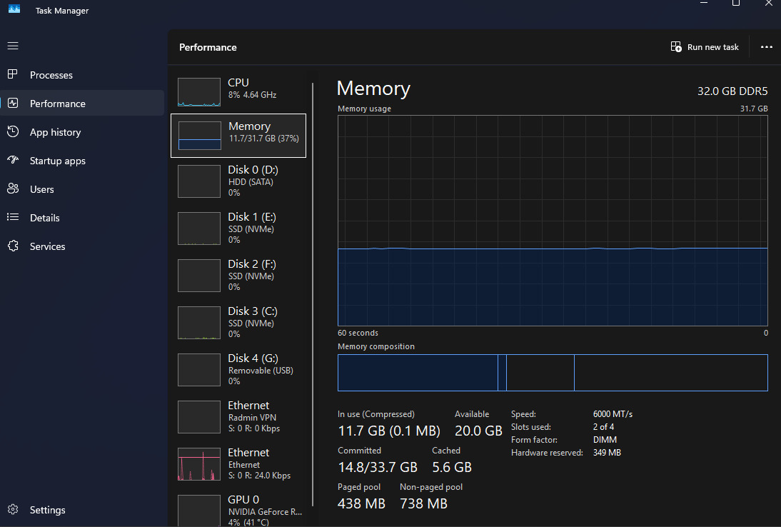 How to check Windows task manager for to see memory specs and to check if your EXPO speeds are working. 